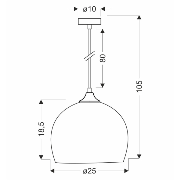 Lampa wisząca Ponte czarna z oliwkowym salonu 1x40w - Candellux