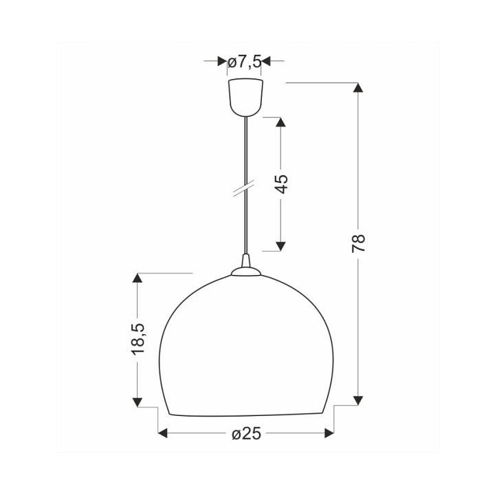 Lampa wisząca Ponte złota szklana maślany 1x40w - Candellux
