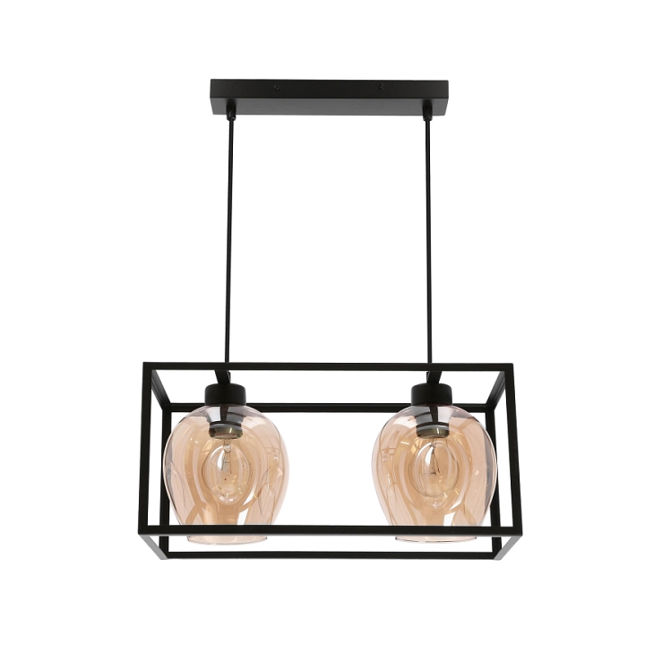 Lampa wisząca Sater czarna złota 2x40w - Candellux
