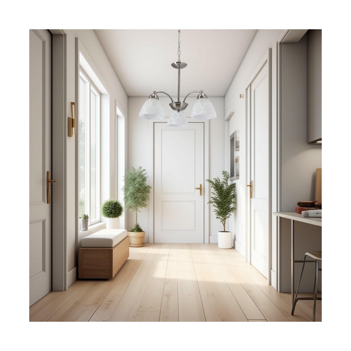Lampa wisząca Cavallo srebrna 3x60w - Candellux