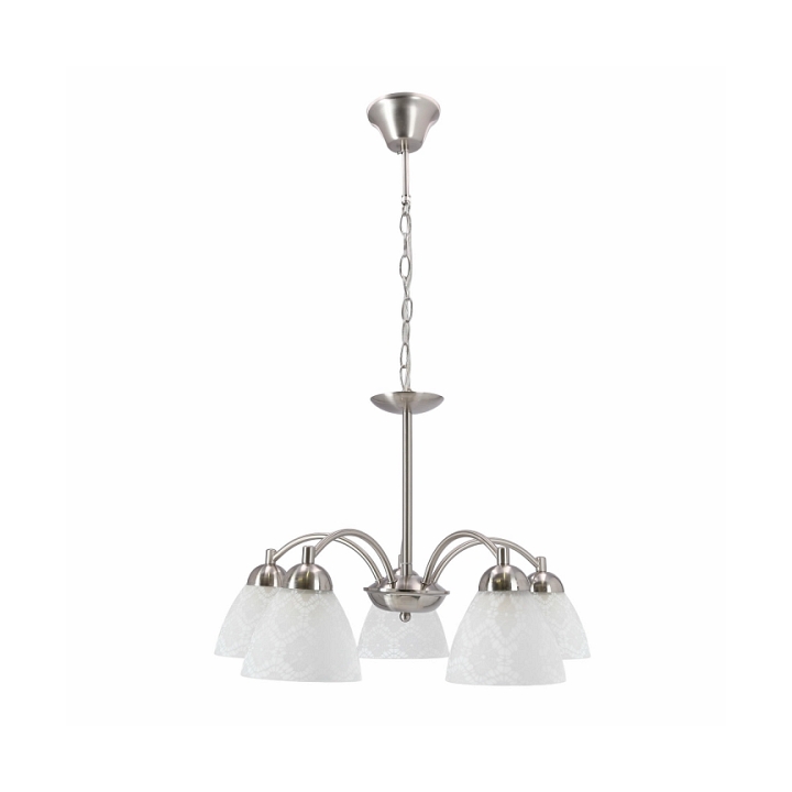 Lampa wisząca Cavallo srebrna 5x60w - Candellux