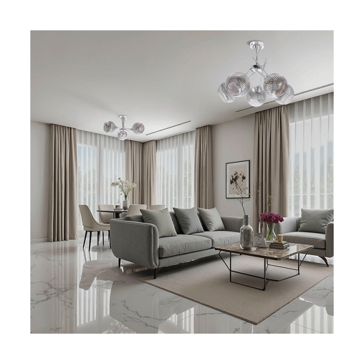 Lampa wisząca Cesar srebrna elegancja 5x40w - Candellux