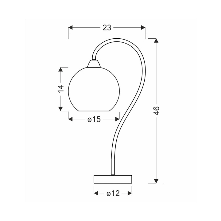 Lampka biurkowa Cesar srebrny styl komody stolika nocnego 1x40w - Candellux