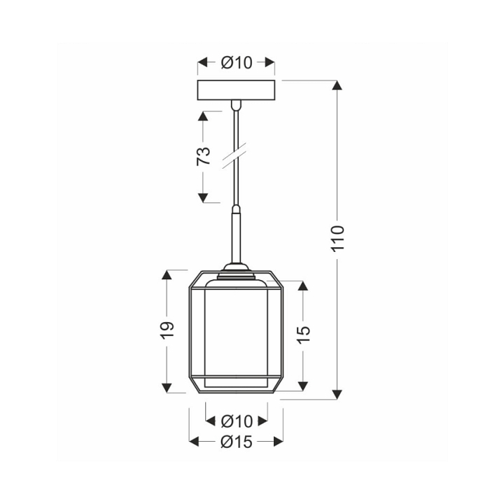 Lampa wisząca Jonera czarna bursztynowa 1x40w - Candellux