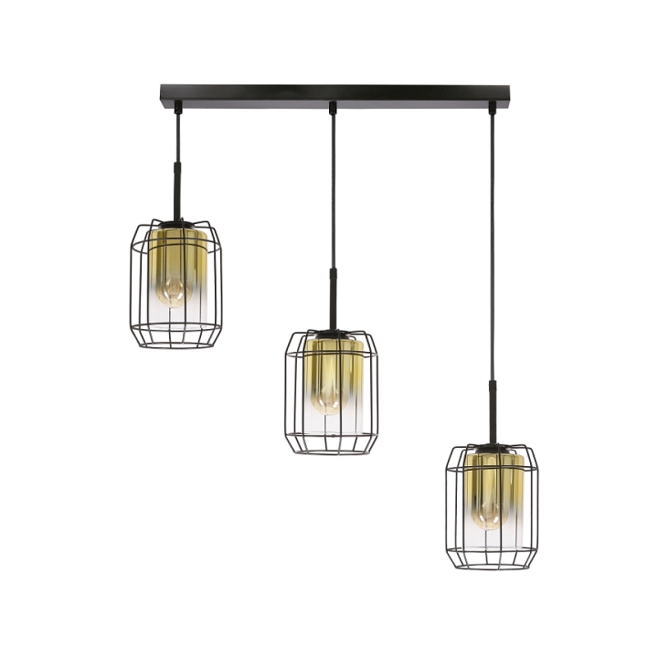 Lampa wisząca Jonera czarna złota 3x40w - Candellux
