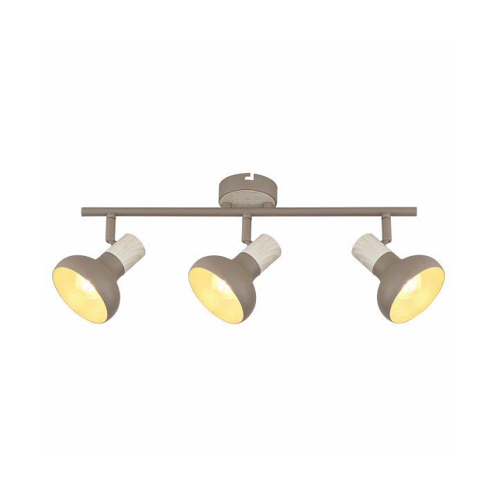 Listwa sufitowa Puerto kaszmirowy efekt drewna brązowa 3x40w - Candellux