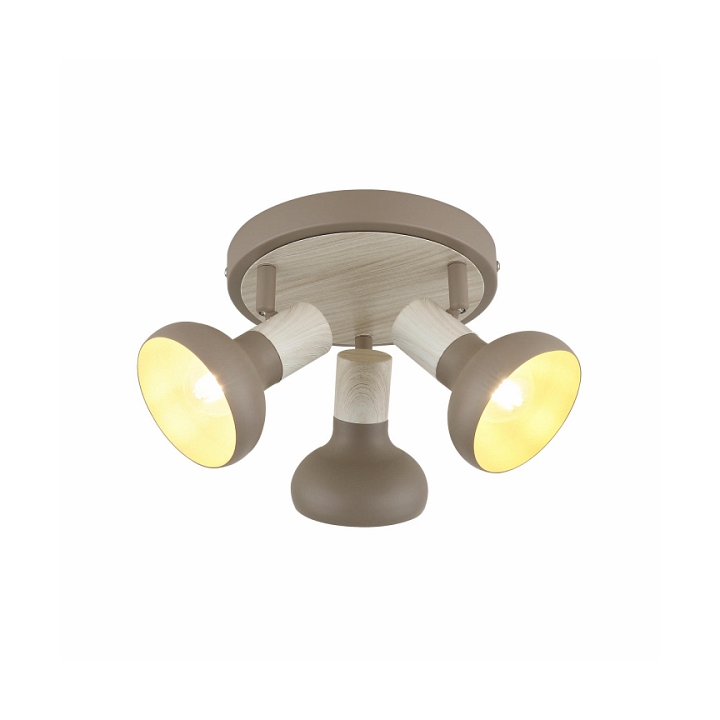 Plafon Puerto kaszmirowy efekt drewna brązowy 3x40w - Candellux