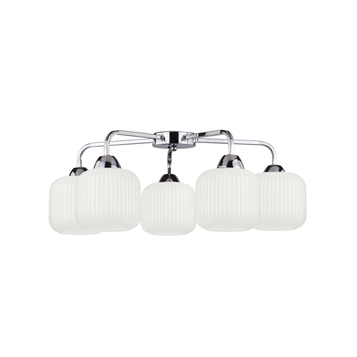 Lampa sufitowa Cromado chromowa biała 5x60w - Candellux