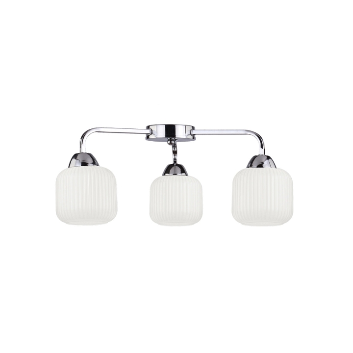 Lampa sufitowa Cromado chromowa biała 3x60w - Candellux