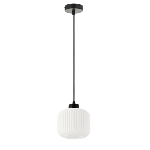 Lampa wisząca Estilo czarna biała 1x40w - Candellux