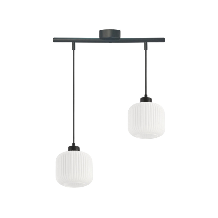 Lampa wisząca Estilo czarna biała 2x40w - Candellux