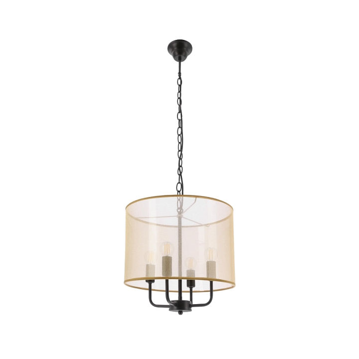 Lampa wisząca Pacifica czarna złota 4x40w - Candellux
