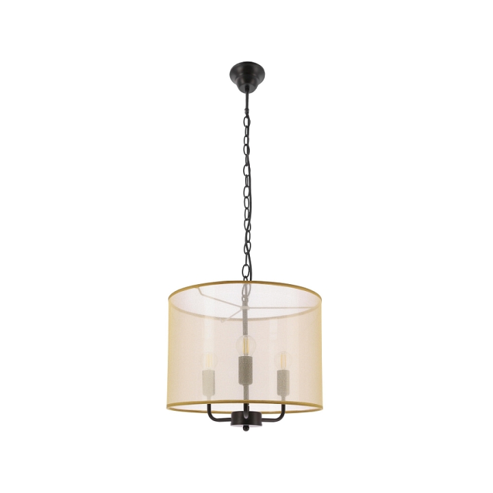 Lampa wisząca Pacifica czarna złota 3x40w - Candellux