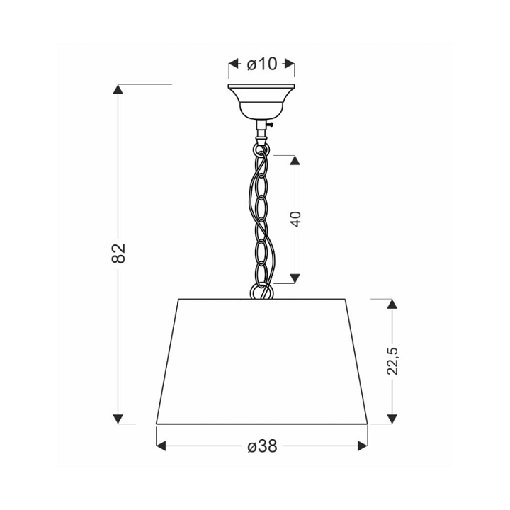 Lampa wisząca Pyros 38 patynowa kremowa 1x40w - Candellux