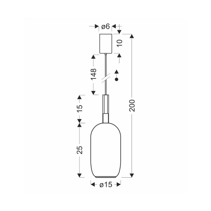 Lampa wisząca Bueno czarna bezbarwna bursztynowa 1x9w - Candellux