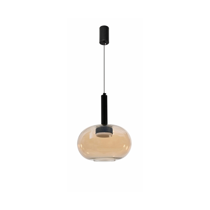 Lampa wisząca Bueno czarna bezbarwna złota 1x9w - Candellux