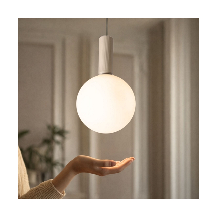 Lampa wisząca Testa beżowy biała 1x10w - Candellux
