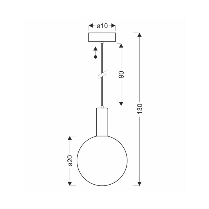 Lampa wisząca Testa beżowy biała 1x10w - Candellux