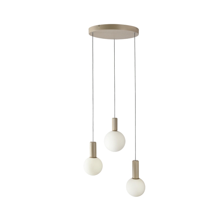 Lampa wisząca Testa beżowa biała 3x10w - Candellux
