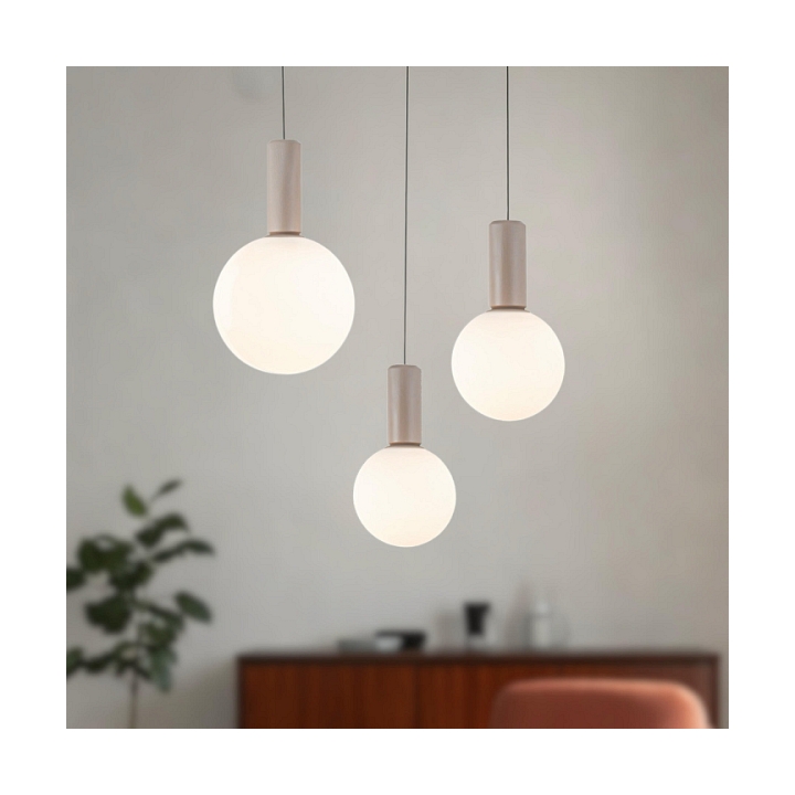 Lampa wisząca Testa beżowa biała 3x10w - Candellux