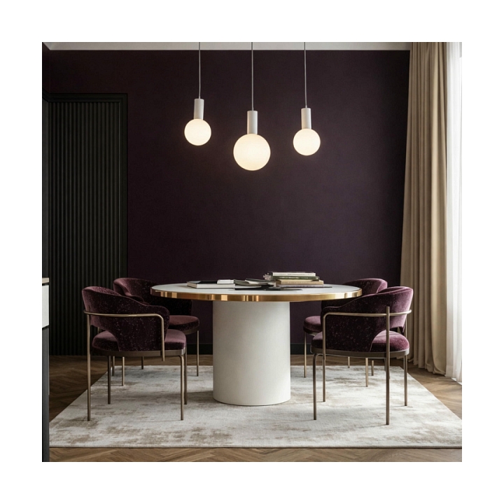 Lampa wisząca Testa beżowy biała 3x10w - Candellux