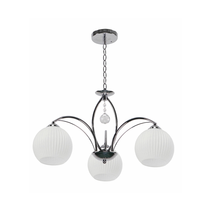 Lampa wisząca Sandrine chromowa biała 3x40w - Candellux