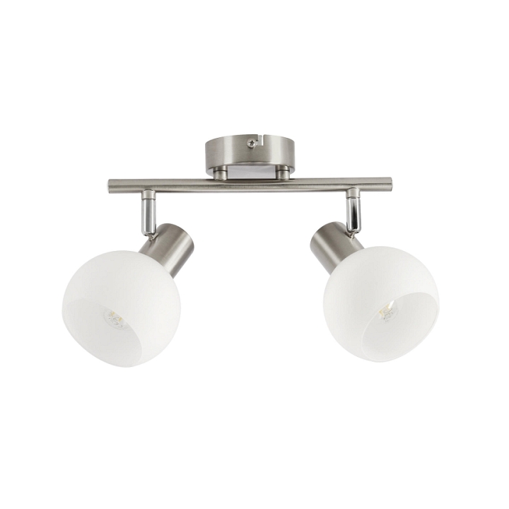 Listwa sufitowa Novo satyna nikiel biała 2x40w - Candellux