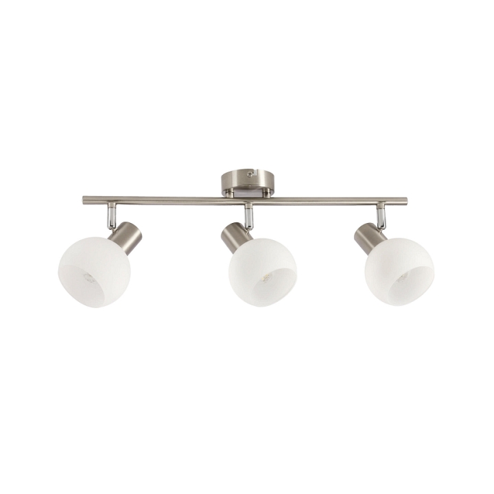Listwa sufitowa Novo satyna nikiel biała 3x40w - Candellux