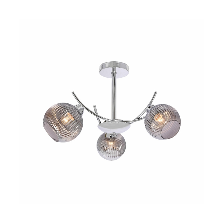 Lampa wisząca Vinoti chromowa grafitowa 3x40w - Candellux