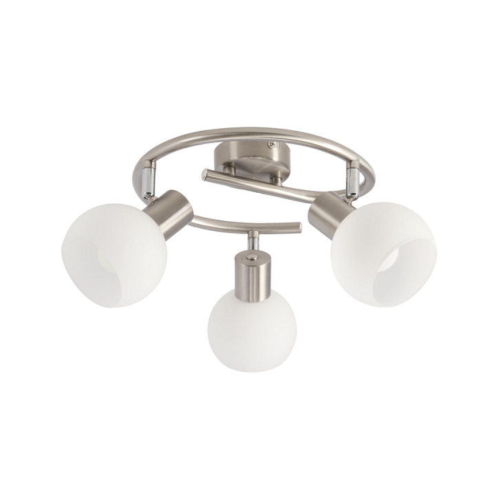 Lampa sufitowa Novo satyna nikiel biała 3x40w - Candellux
