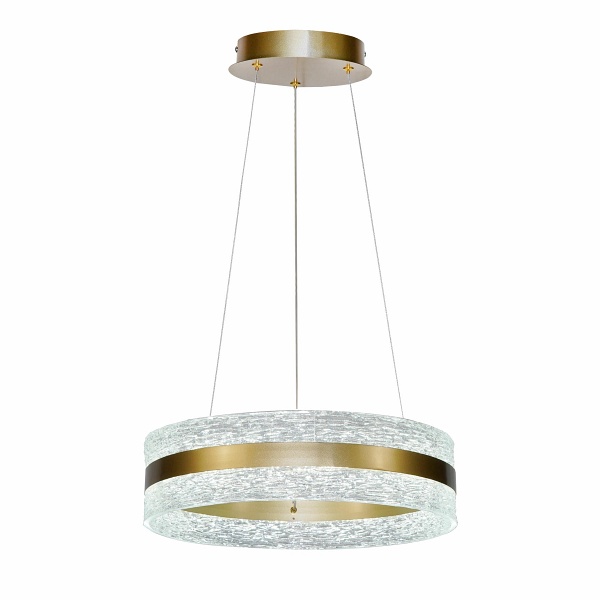 Lampa wisząca Castillo 40 3000 złota kryształki bezbarwne 24w - Candellux