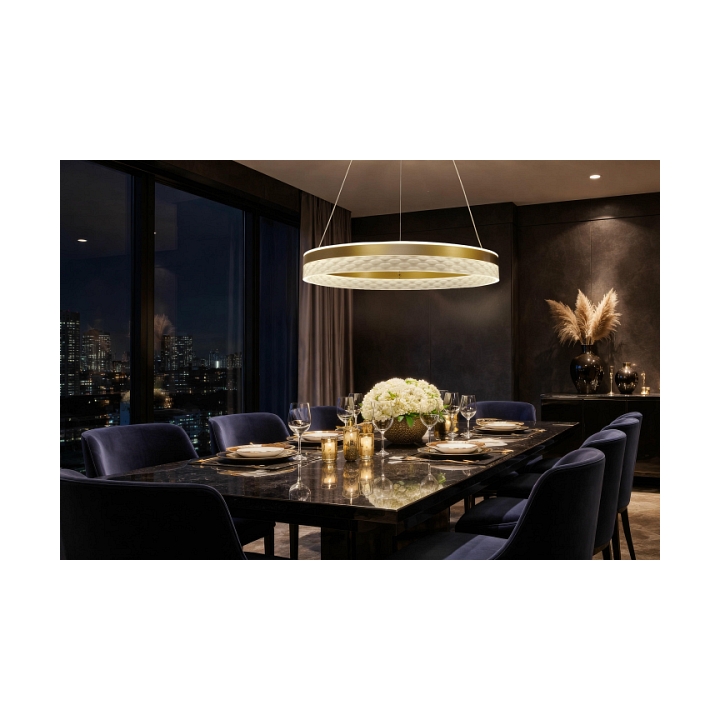 Lampa wisząca Gloris 3000 kawowy kryształki bezbarwne 36w - Candellux