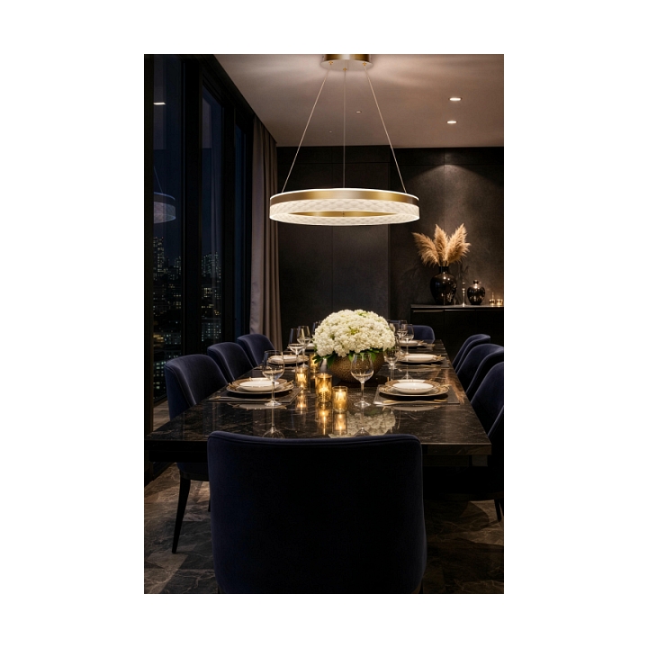 Lampa wisząca Gloris 3000 kawowy kryształki bezbarwne 36w - Candellux