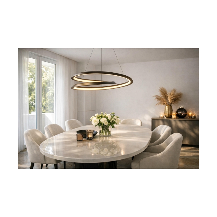Lampa wisząca Callas 3000 czarna osłonka biała 32w - Candellux