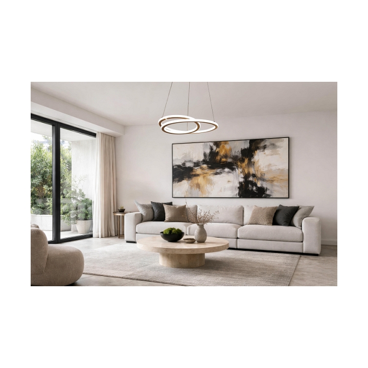 Lampa wisząca Eden 3000 złota osłonka biała 32w - Candellux