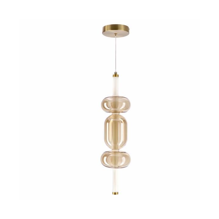 Lampa wisząca Kelly złota x bursztynowa 8w - Candellux