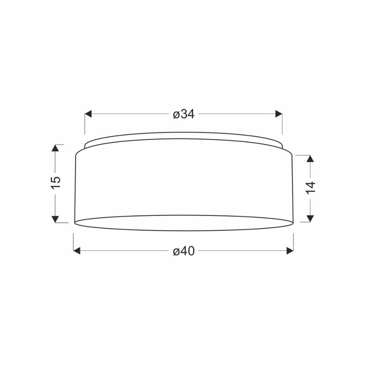 Lampa sufitowa Salut 40 beżowy 2x40w - Candellux