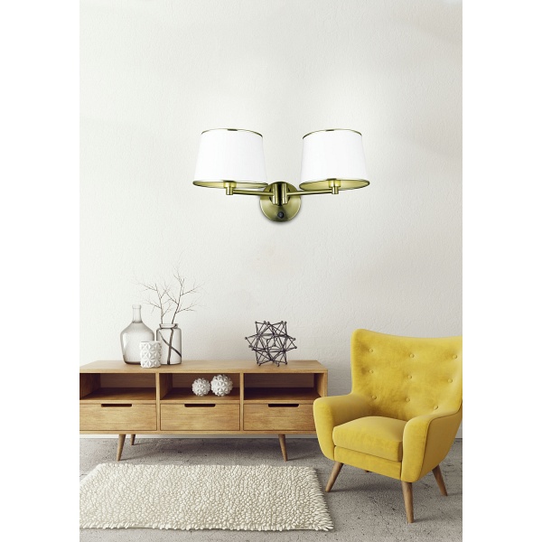 Ibis Lampa Kinkiet 2X40W E14 Patyna Candellux