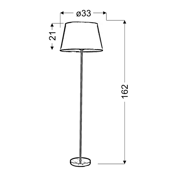 Ibis Lampa Podłogowa 1X60W E27 Patyna Candellux