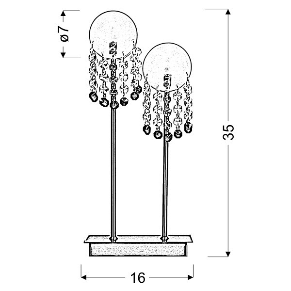 Luxor Lampa 2*20W G4 Nikiel Mat Candellux