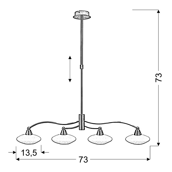 Elisa Lampa Wisząca 4X40W G9 Satyna-Nikiel+Białe Szkło Promocja Candellux