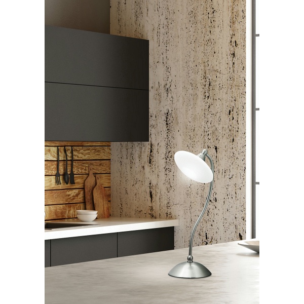 Elisa Lampa 1X40W G9 Satyna-Nikiel+Białe Szkło Promocja Candellux