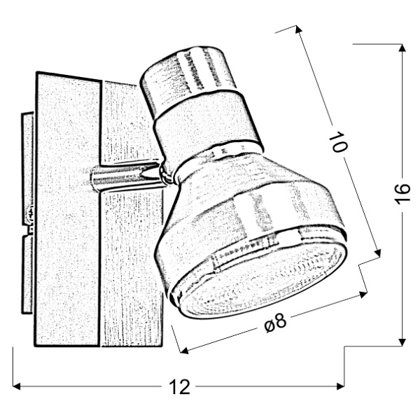 Sortha 1 Kinkiet 1X9W Gx53 Energooszczędna Candellux