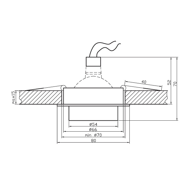 Sc-02 Stb/Al Mr16 Sat Czarny Opr. Strop Stała Aluminium Candellux