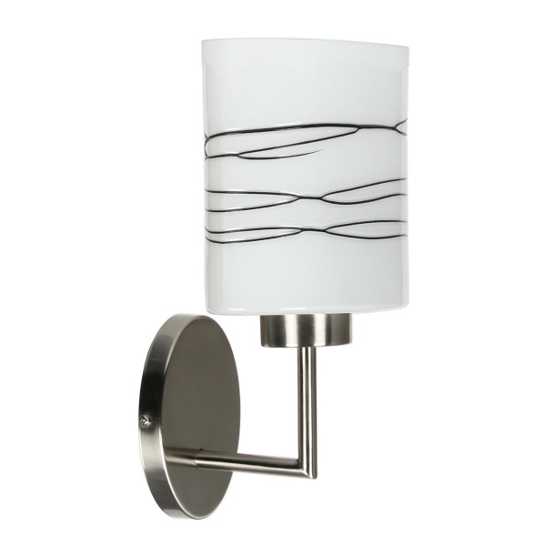 Lampa Visola Kinkiet 1X60W E27 Nikiel Mat/Brązowe Paski Candellux