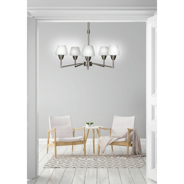 Togo Lampa Wisząca 5X40W G9 Nikiel Mat Promocja Candellux