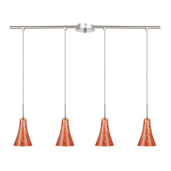 Rufi Lampa Wisząca 4X40 W E14 Chrom/Satyna Nikiel Candellux