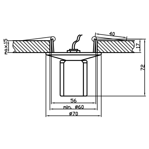 Sk-17 Gab G4 Patyna Opr. Strop. Stała Kryształ G4 20W Candellux