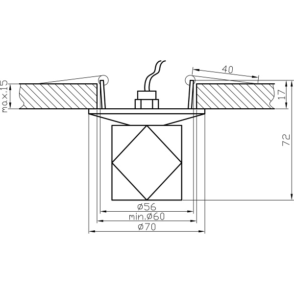 Sk-16 Gab G4 Patyna Opr. Strop. Stała Kryształ G4 20W Candellux