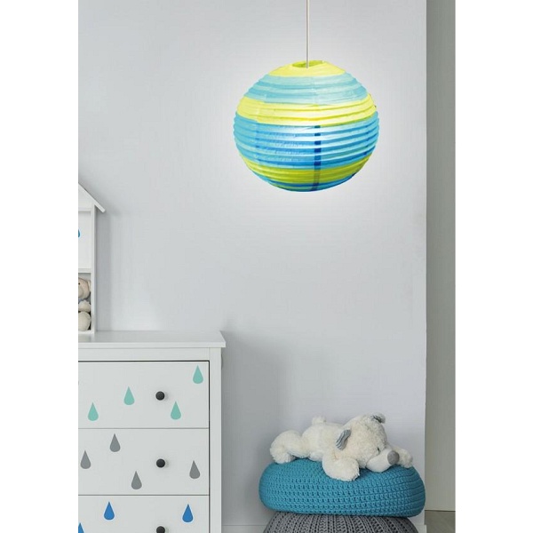 Abażur Papierowy-Kokon 50 Niebiesko-Zielony Candellux